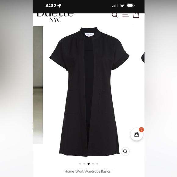 Duette NY Lux Ponte long open cardigan -The Worth size Large - Picture 2 of 11